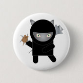 ninja-kat ronde button 5,7 cm (Voorkant)