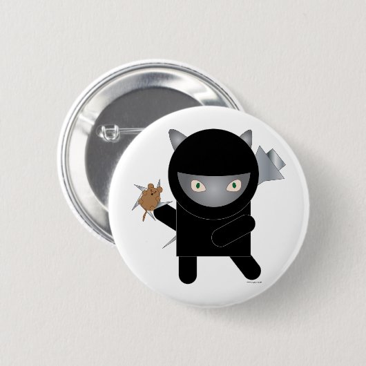 ninja-kat ronde button 5,7 cm (Voorkant /achterkant)