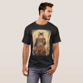 Ninja Kat Samurai Zwaard Meow Krijger T-shirt (Voorkant volledig)