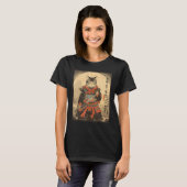 Ninja Kat Samurai Zwaard Meow Krijger T-shirt (Voorkant volledig)