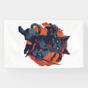 Ninja Kat Schaduw Spandoek