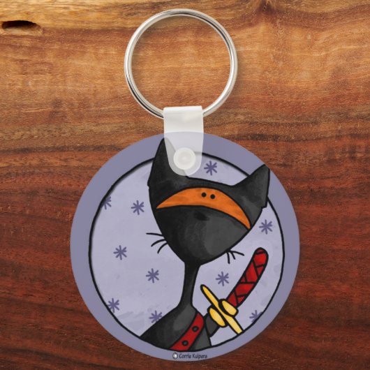 ninja kat sleutelhanger (Voorkant)