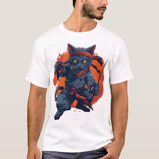Ninja Kat Stealth T-shirt (Voorkant)