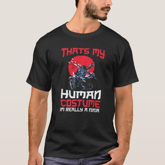 Ninja Katana Japan Ninjutsu Samurai Shaolin Shurik T-shirt (Voorkant)
