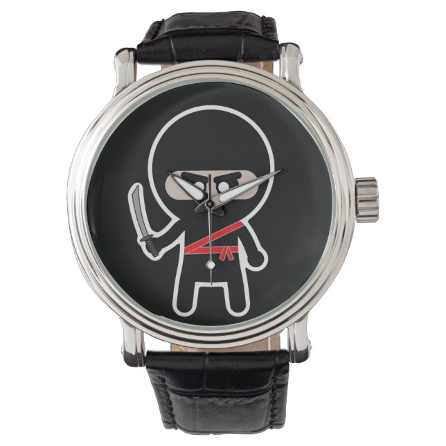 Ninja Kawaii Katana Horloge (Voorkant)
