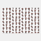 Ninja kids verjaardag inpakpapier vel (Voorkant 2)
