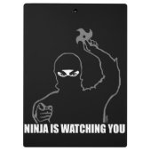 Ninja kijkt naar je klembord (Achterkant)
