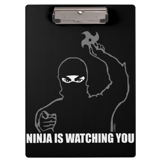 Ninja kijkt naar je klembord (Voorkant)
