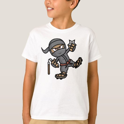 Ninja Kinder American Apparel T-Shirt (Voorkant)