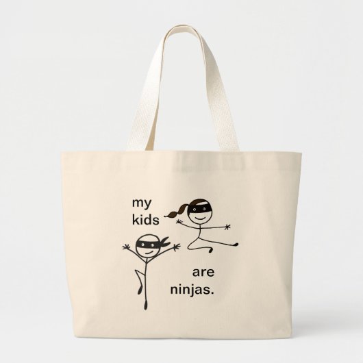 Ninja Kinder Grote Tote Bag (Voorkant)