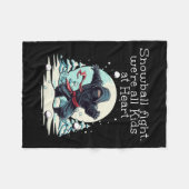 Ninja kinderlijke sneeuwbal vecht voor sneeuwbal w fleece deken (Voorkant (Horizontaal))