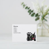Ninja kitten - een kat met houding visitekaartje (Staand voorkant)