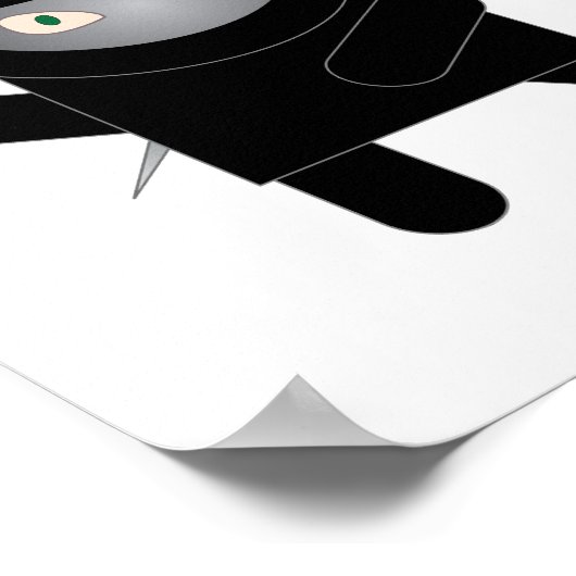 Ninja Kitty Cat Cute Mouse Poster (Hoek)