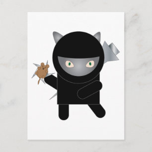 Ninja Kitty Cat Kawaii Schattige Briefkaart