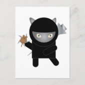 Ninja Kitty Cat Kawaii Schattige Briefkaart (Voorkant)
