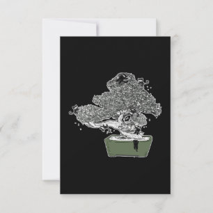 Ninja Kitty Cats Bonsai Tree Japanse boeddhist Zen Bedankkaart