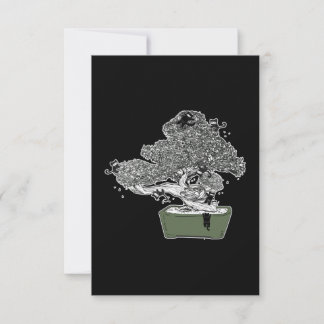 Ninja Kitty Cats Bonsai Tree Japanse boeddhist Zen Bedankkaart