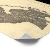 Ninja klimmen een Rope ongeveer 1800 Poster (Hoek)