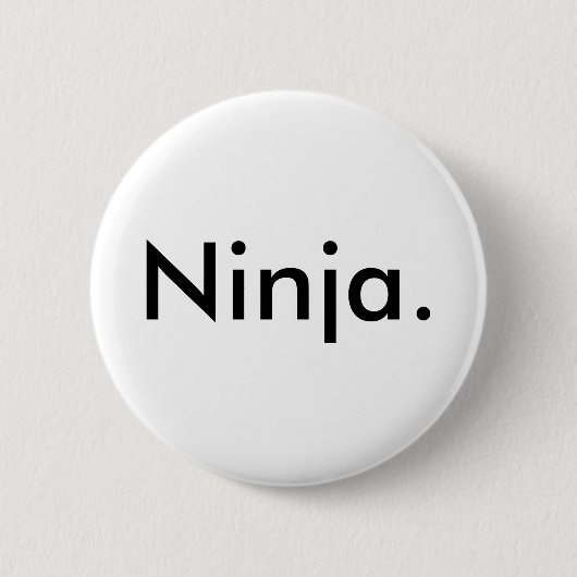 Ninja. Knoop Ronde Button 5,7 Cm (Voorkant)