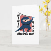 Ninja kostuum kaart (Gele Bloem)