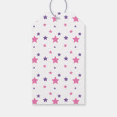 Ninja krijger meisjes roze & Paarse Verjaardag Cadeaulabel (Achterkant)