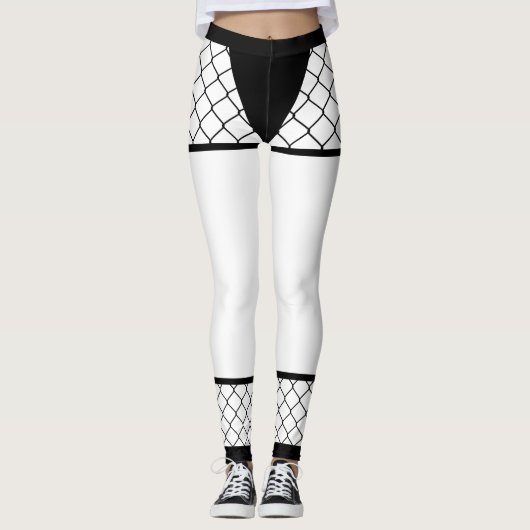 Ninja-Leggings - Fishnet Mesh Half Pants Leggings (Voorkant)