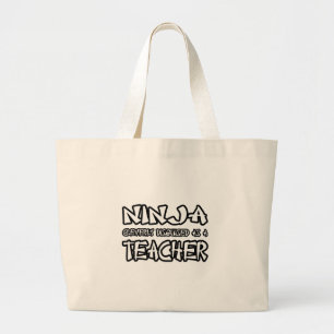 Ninja...leraar Grote Tote Bag
