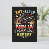 Ninja Levenslus Bedankkaart (Staand voorkant)