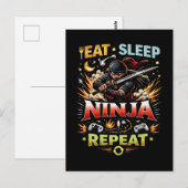 Ninja Levenslus Briefkaart (Voorkant / Achterkant)