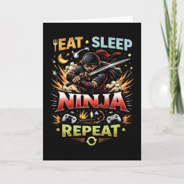 Ninja Levenslus Feestdagen Kaart