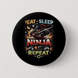 Ninja Levenslus Ronde Button 5,7 Cm