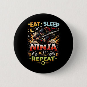 Ninja Levenslus Ronde Button 5,7 Cm