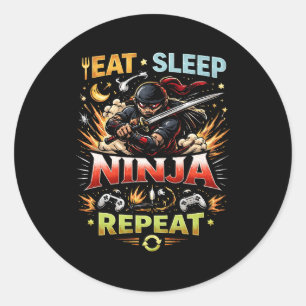 Ninja Levenslus Ronde Sticker