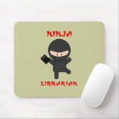 Ninja Librarian met Boek Muismat (Met muis)