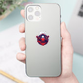 Ninja-logo – Krachtig krijgersembleem Sticker (Telefoon)