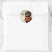 Ninja Love Ronde Sticker (Tas)