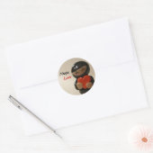 Ninja Love Ronde Sticker (Envelop)
