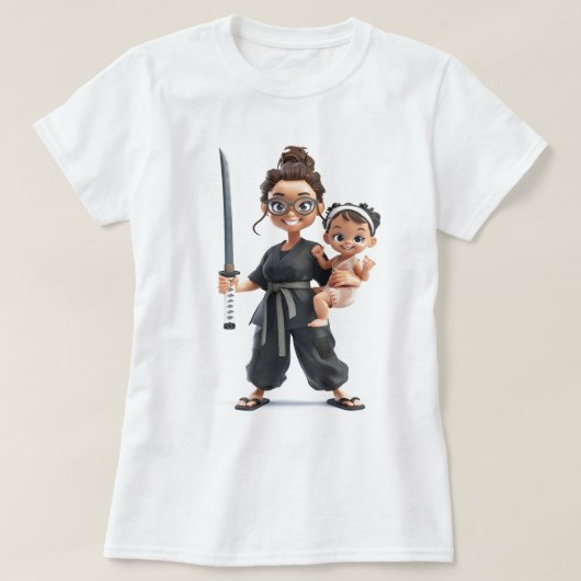 Ninja mama t-shirt (Design voorkant)