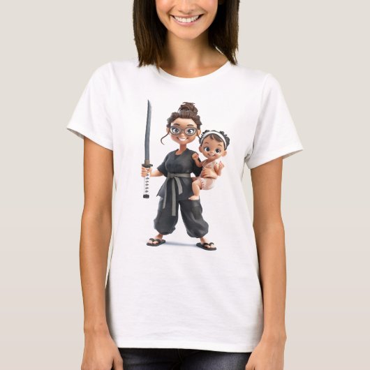 Ninja mama t-shirt (Voorkant)