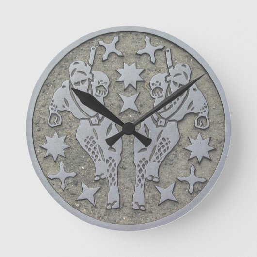 Ninja Manhole Ronde Klok (Voorkant)