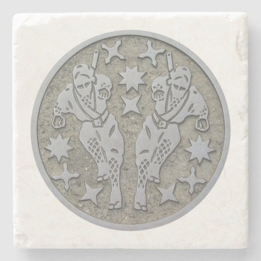 Ninja Manhole Stenen Onderzetter (Voorkant)