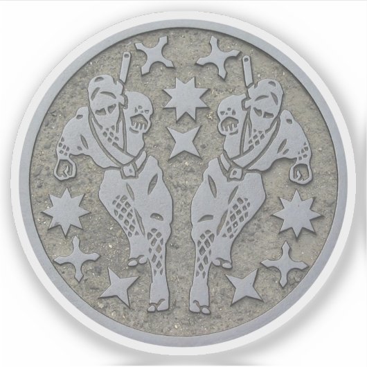 Ninja Manhole Sticker (Voorkant)