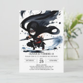 Ninja Martial Arts grillige verjaardag Kaart (Staand voorkant)