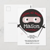 Ninja Martial Arts Karate Jongens Verjaardag Elke  Briefkaart (Voorkant / Achterkant)