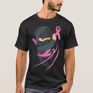 Ninja Martial Arts Support Breast Cancer Bewusthei T-shirt