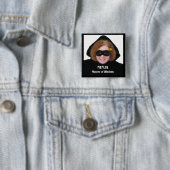Ninja: Meester van Wisdom Vierkante Button 5,1 Cm (In situ)