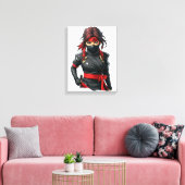 Ninja Meisje Canvas Afdruk (Insitu (Woonkamer))