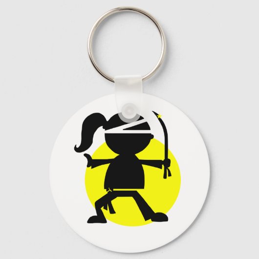 Ninja Meisje Sleutelhanger (Voorkant)