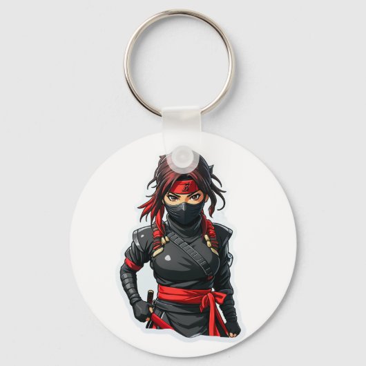 Ninja Meisje Sleutelhanger (Voorkant)