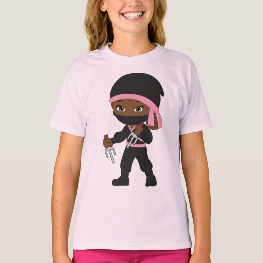 Ninja meisje T-shirt (Voorkant)